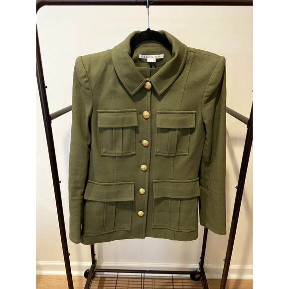 Veronica Beard Lambert Dickey Coat in Army Green size 8 - Picture 3 of 7